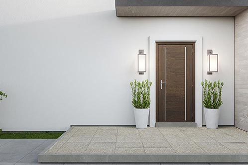 3D Rendering Entrance Modern House