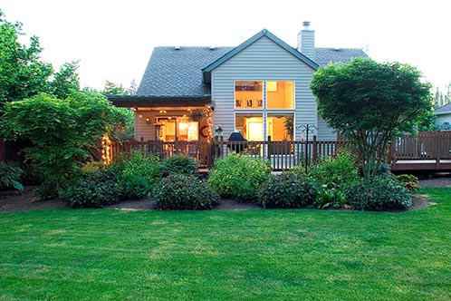 Contemporary Home Seen From Yard