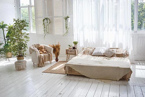 Stylish Loft Cozy Bedroom With Double bed Armchair