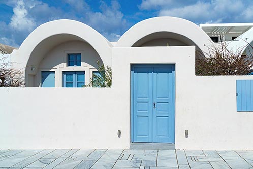  White Architecture Santorini Island Building