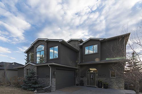 Wide Shot Beautiful Architecture Modern House